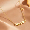 Wholesale Titanium Steel Jewelry Set With Flower Pattern For Women Earrings Necklace Anklet Bracelet Geometric Design Box Chain