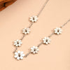 Wholesale Titanium Steel Jewelry Set With Flower Pattern For Women Earrings Necklace Anklet Bracelet Geometric Design Box Chain