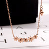 Wholesale Titanium Steel Jewelry Set With Flower Pattern For Women Earrings Necklace Anklet Bracelet Geometric Design Box Chain