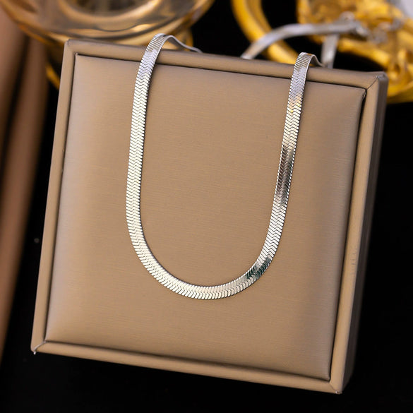 Wholesale Titanium Steel Jewelry Set With Love Water Drops Bells Pattern For Women Polished Necklace And Bracelet