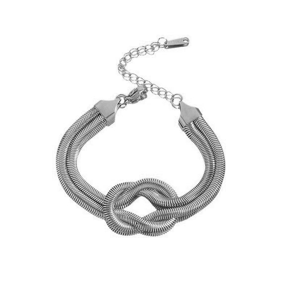 Wholesale Titanium Steel Jewelry Set With Love Water Drops Bells Pattern For Women Polished Necklace And Bracelet