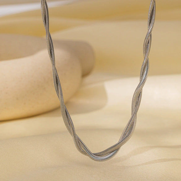 Wholesale Titanium Steel Jewelry Set With Love Water Drops Bells Pattern For Women Polished Necklace And Bracelet