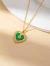 Wholesale Titanium Steel Jewelry Suit With Heart Shaped Pendant And Cross Chain Electroplated For Women Simple Design High End Sense Non Fading