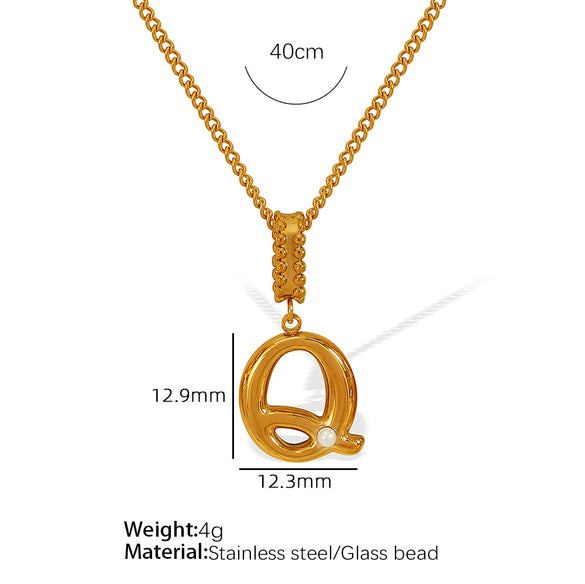 Wholesale 316L Stainless Steel Jewelry With Letters Numbers Text Pattern 18K Gold Plated For Women