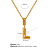 Wholesale 316L Stainless Steel Jewelry With Letters Numbers Text Pattern 18K Gold Plated For Women