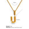 Wholesale 316L Stainless Steel Jewelry With Letters Numbers Text Pattern 18K Gold Plated For Women