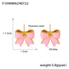 Wholesale 316L Stainless Steel 18K Gold Plated Bow Geometric Niche Style Earrings For Women
