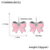 Wholesale 316L Stainless Steel 18K Gold Plated Bow Geometric Niche Style Earrings For Women