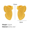 Wholesale 316L Stainless Steel 18K Gold Plated Butterfly Shape Animal Zodiac Style Earrings For Women