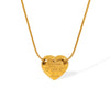 Wholesale 316L Stainless Steel 18K Gold Plated Heart Shape Necklace For Women