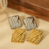 Wholesale Titanium Steel 18K Gold Plated Wave Earrings For Women Natural Style