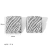 Wholesale Titanium Steel 18K Gold Plated Wave Earrings For Women Natural Style
