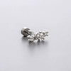 Wholesale Titanium Steel Lady's Ear Nail With Zircon Bow And Heart Shape