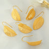Wholesale 316L Stainless Steel Leaf Earrings Retro Style Electroplating For Women