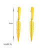 Wholesale Titanium Steel Leaf Earrings With Electroplating For Women