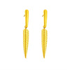 Wholesale Titanium Steel Leaf Earrings With Electroplating For Women