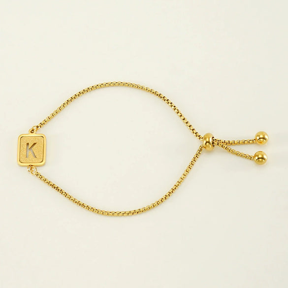 Wholesale 316L Stainless Steel Letter Bracelet For Women With Polishing Treatment