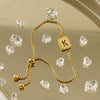 Wholesale 316L Stainless Steel Letter Bracelet For Women With Polishing Treatment