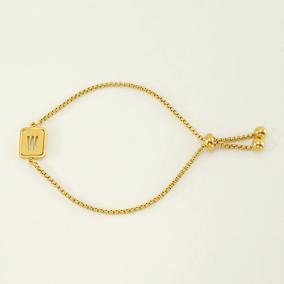 Wholesale 316L Stainless Steel Letter Bracelet For Women With Polishing Treatment