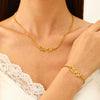 Wholesale Titanium Steel Letter Necklace For Women Goldplated Light Luxury Fashion