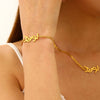 Wholesale Titanium Steel Letter Necklace For Women Goldplated Light Luxury Fashion