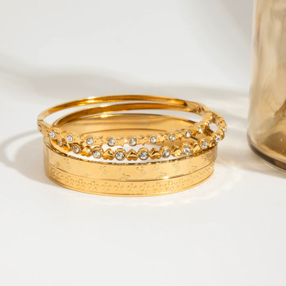 Wholesale Titanium Steel Light Luxury Highend Bracelet With Electroplating And Geometric Design