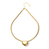 Wholesale Titanium Steel Love Water Drops Bells Pattern Simple Fashion Light Luxury Snake Bone Chain Jewelry With Electroplating