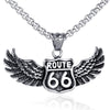 Wholesale Titanium Steel Men's Eagle Pendant Necklace With Geometric Design And Casting Process