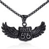 Wholesale Titanium Steel Men's Eagle Pendant Necklace With Geometric Design And Casting Process