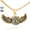 Wholesale Titanium Steel Men's Eagle Pendant Necklace With Geometric Design And Casting Process