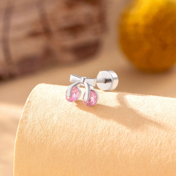 Wholesale Titanium Steel Microinlaid Zircon Animal Cat Head Ear Nail For Women