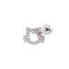 Wholesale Titanium Steel Microinlaid Zircon Animal Cat Style Jewelry For Women
