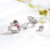 Wholesale Titanium Steel Microinlaid Zircon Animal Cat Style Jewelry For Women