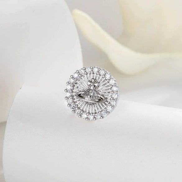 Wholesale Titanium Steel Micropaved Zircon Saturn Cartilage Piercing For Couple