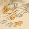 Wholesale 316L Stainless Steel Minimalist Geometric Electroplated Hoop Bracelet Jewelry