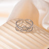 Wholesale Titanium Steel Multi Layer Ring Geometric Lines Disc Design With Letters Numbers Text Electroplated