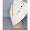 Wholesale Titanium Steel Multilayer Long Tassel Love Chain Stacking Necklace With Geometric Pattern And Electroplating