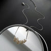Wholesale Titanium Steel Natural Pearl Necklace Geometric Light Luxury Niche Design For Women