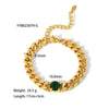 Wholesale Titanium Steel Necklace And Bracelet For Women 18K Goldplated Inlaid With White Stone Heart Drop Shape And Geometric Pattern Snake Bone Chain Inlaid Zircon Treatment