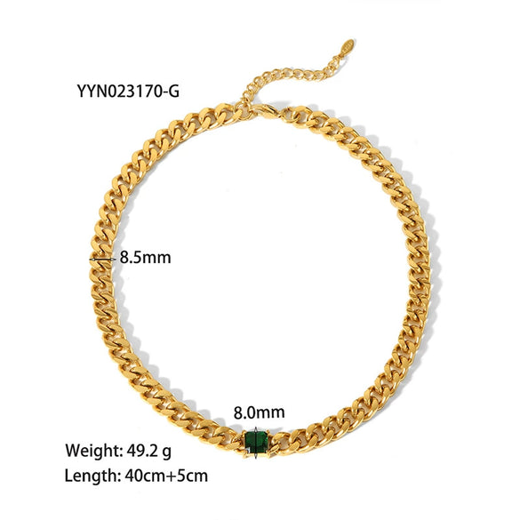 Wholesale Titanium Steel Necklace And Bracelet For Women 18K Goldplated Inlaid With White Stone Heart Drop Shape And Geometric Pattern Snake Bone Chain Inlaid Zircon Treatment
