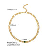 Wholesale Titanium Steel Necklace And Bracelet For Women 18K Goldplated Inlaid With White Stone Heart Drop Shape And Geometric Pattern Snake Bone Chain Inlaid Zircon Treatment