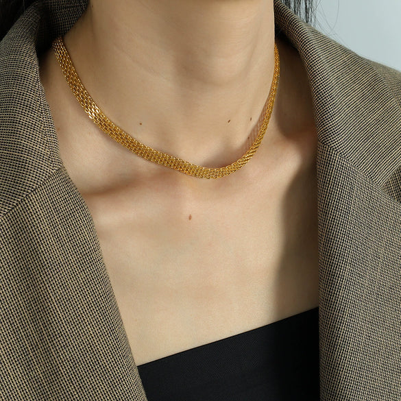 Wholesale 316L Stainless Steel Necklace Bracelet Suit With Stars Sun And Moon Clouds Universe Pattern Simple Style Electroplating