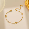 Wholesale Titanium Steel Necklace For Women With Letter Brick Bead Chain And Diamond Treatment Simple Clavicle Chain In Chanel Style