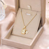 Wholesale Titanium Steel Necklace For Women With Love Lock Pendant Geometric Design And Electroplating