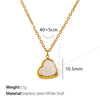 Wholesale 316L Stainless Steel Necklace Love Shell Pendant Women's Electroplated