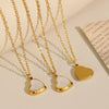 Wholesale 316L Stainless Steel Necklace Love Shell Pendant Women's Electroplated