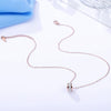 Wholesale Titanium Steel Necklace With Diamond Encrusted Geometric Style Rotating Rose Gold Drill Cross Chain Design