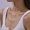 Wholesale 316L Stainless Steel Necklace With Geometric Dolphin Splicing Bead Pendant Electroplating Treatment Ochain Style For Women