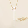 Wholesale Titanium Steel Necklace With Geometric Pattern Gold Inlaid Cold Style Sexy Tassel For Women