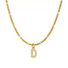 Wholesale Titanium Steel Necklace With Mixed Gem Inlay Letter Pendant For Women